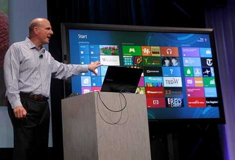 El consejero delegado de Microsoft, Steve Ballmer, durante el evento de lanzamiento de la nueva versión de Office.