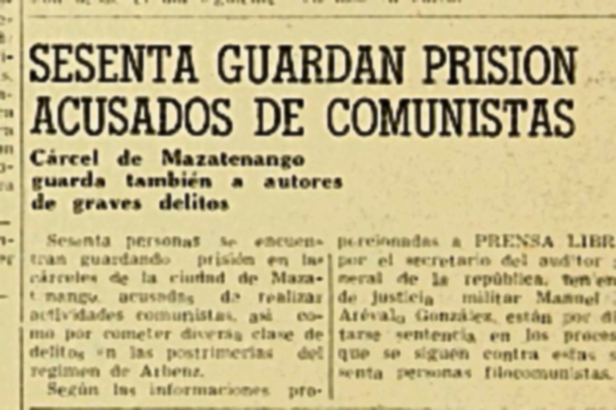Nota publicada el 15 de marzo de 1955, sobre prisioneros políticos (Foto Prensa Libre: Hemeroteca)