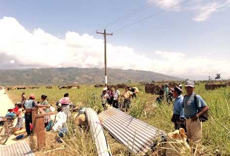 Durante los desalojos en el  Polochic, los comunitarios perdieron sus viviendas. Ahora  carecen  de      servicios de salud y agua potable.