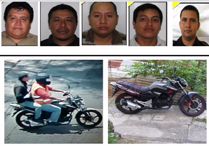 Cinco presuntos sicarios fueron detenidos implicados en la muerte del abogado Francisco Palomo. (Foto Prensa Libre: PNC Guatemala)