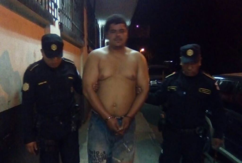 Juan Josué Morán Hernández es sindicado de la muerte de su conviviente, en Tiquisate. (Foto Prensa Libre: PNC).