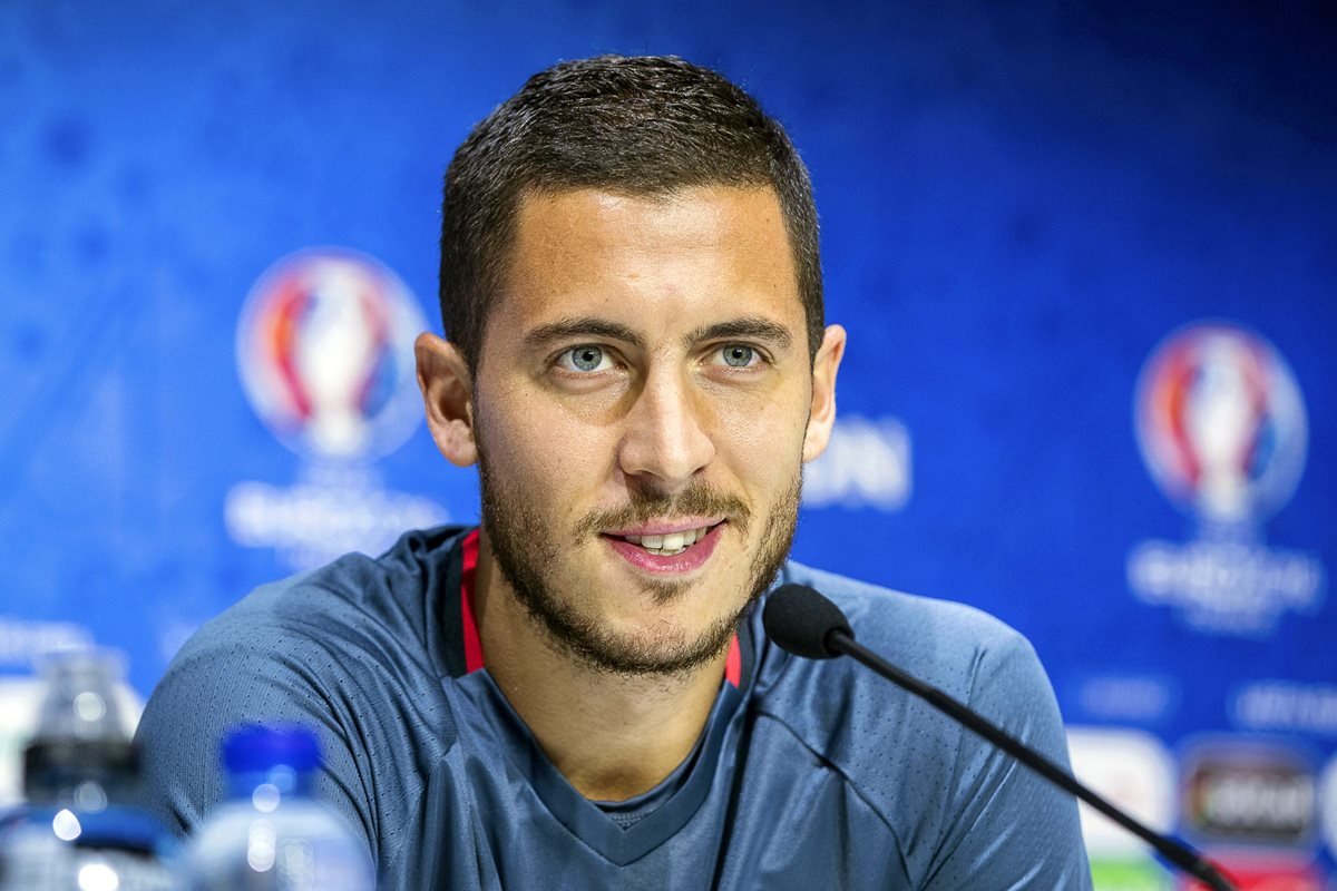 Hazard es la figura de la Selección belga, que busca trascender en la Eurocopa 2016. (Foto Prensa Libre: EFE)