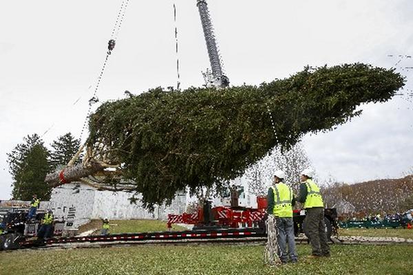 Las luces en Rockefeller Center, Manhattan, serán encendidas el 3 de diciembre. (Foto Prensa Libre: AP)