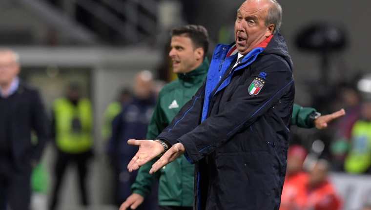 Giam Piero Ventura es uno de los más criticados en Italia tras el debacle de la Selección. (Foto Prensa Libre: AFP)