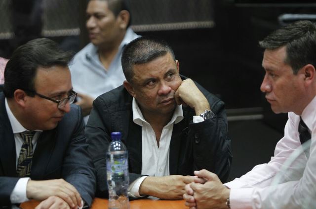 Morales Guerra durante la audiencia de este miércoles en el Juzgado de Mayor Riesgo B. (Foto Prensa Libre: Paulo Raquec)