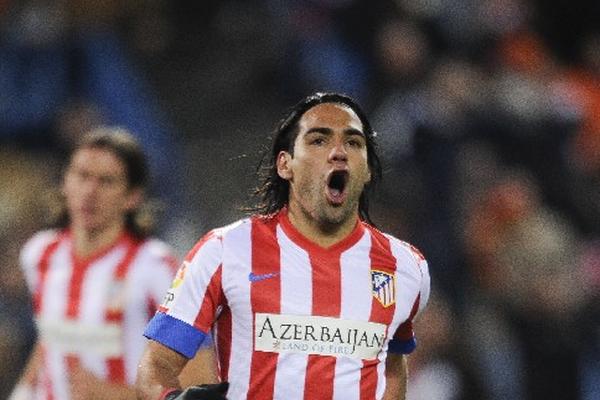 Radamel Falcao es la estrella del Atlético de Madrid. (Foto Prensa Libre: AFP)