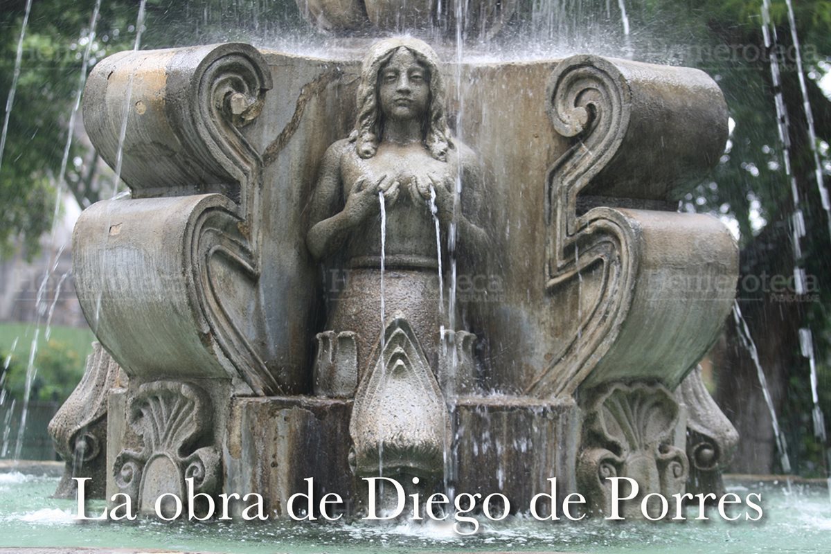 Fuente de las Sirenas, ubicada en el Parque Central de Antigua Guatemala. (Foto: Hemeroteca PL)