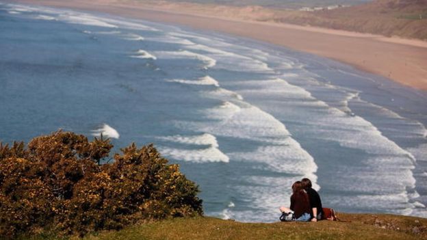 La criatura apareció en la playa de Rhossili, en la costa sur de Gales. GETTY IMAGES