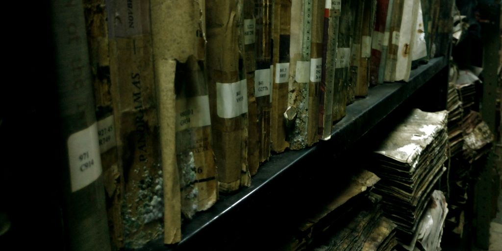 Muchos de los tomos están enmohecidos. (Foto Prensa Libre: José Luis Escobar).