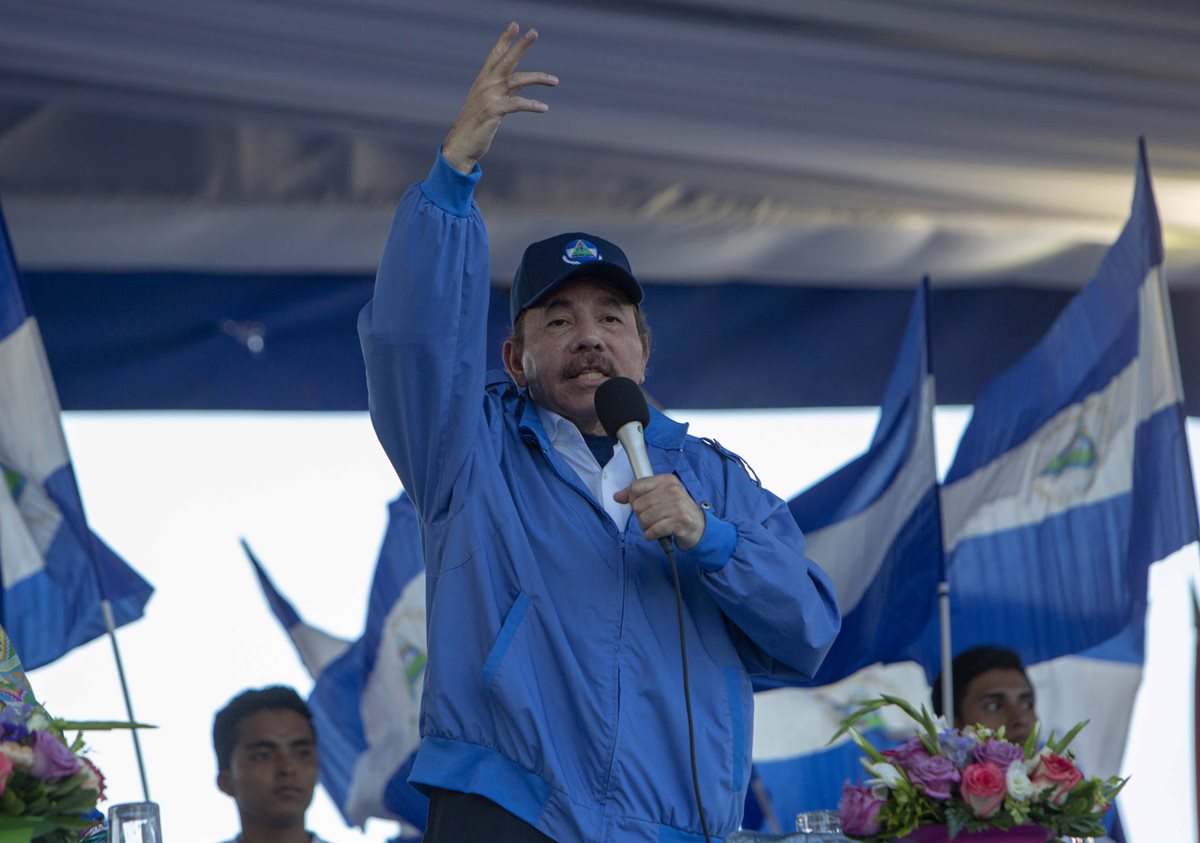 El presidente de Nicaragua, Daniel Ortega. (Foto Prensa Libre: EFE)