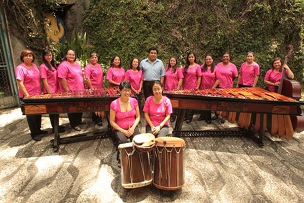 La Marimba  Femenina de Conciertos participará en un homenaje en Estados Unidos. (Foto Prensa Libre: Hemeroteca PL)
