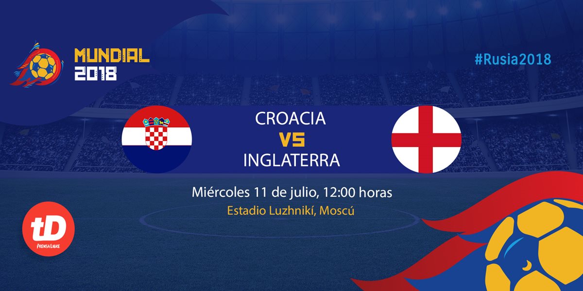Croacia e Inglaterra disputan el último boleto hacia la final del Mundial. (Foto Prensa Libre: TodoDeportes)