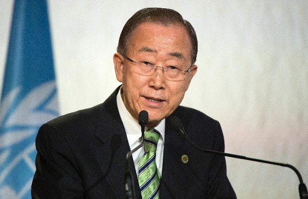 Ban Ki-moon,secretario general de las Naciones Unidas. (Foto Prensa Libre: AFP)