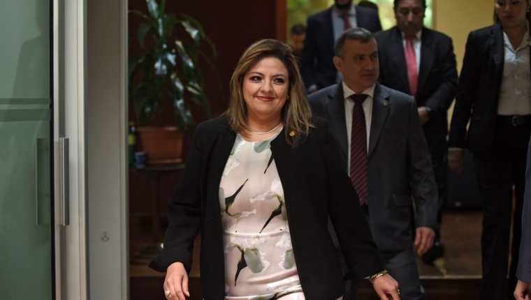 Sandra Jovel, ministra de Relaciones Exteriores. (Foto Prensa Libre: AFP)