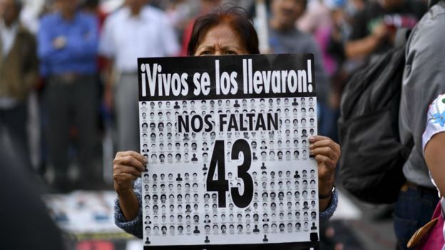 La desaparición de 43 estudiantes en Iguala, Guerrero, sigue sin resolverse. GETTY IMAGES