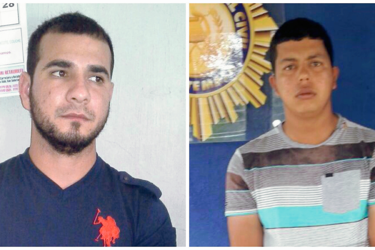 Los detenidos  son acusados de atacar al secretario municipal del partido Líder, en las Cruces, Petén. (Foto Prensa Libre: Rigoberto Escobar)