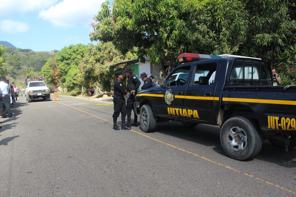 Lugar donde ocurrió el ataque en Moyuta, Jutiapa. (Foto Prensa Libre: Óscar González).