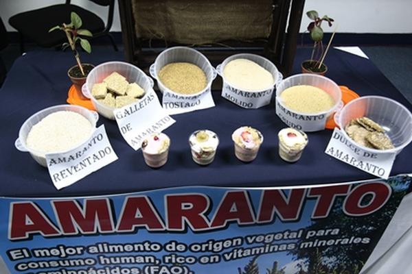 Del amaranto se hace harina, galletas y dulces (Foto. Prensa Libre. Álvaro Interiano)