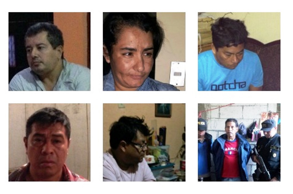 Los detenidos están señalados por lavado de dinero y asociación ilícita, los operativos son en seis departamentos. (Foto Prensa Libre: PNC)