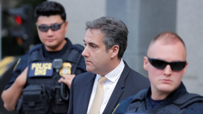 El exabogado de Donald Trump, Michael Cohen, quedó en libertad bajo fianza de US$500 mil. El 12 de diciembre será sentenciado. GETTY IMAGES