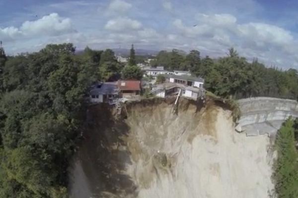 Conred evalúa la zona desde una perspectiva aérea. (Foto Prensa Libre: ARCHIVO)