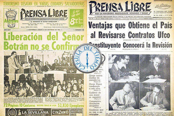 Capsula del tiempo de Prensa Libre. (Foto arte Prensa Libre)