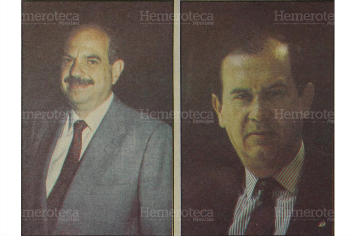 Jorge Serrano y Jorge Carpio, los dos "Jorges" en contienda por la Presidencia en noviembre de 1990. (Foto: Hemeroteca PL)