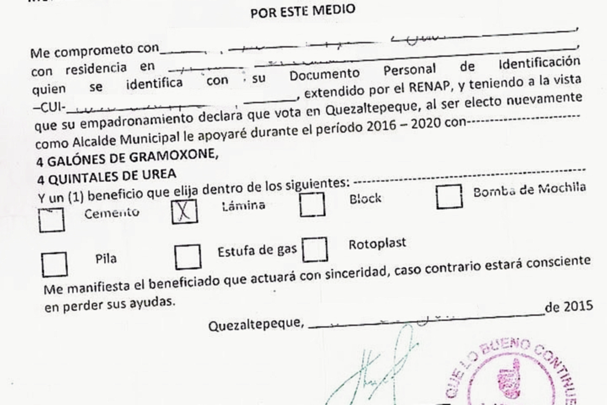 Documento enviado por vecinos de Quezaltepeque a la redacción de Prensa Libr. (Foto Prensa Libre: HemerotecaPL)