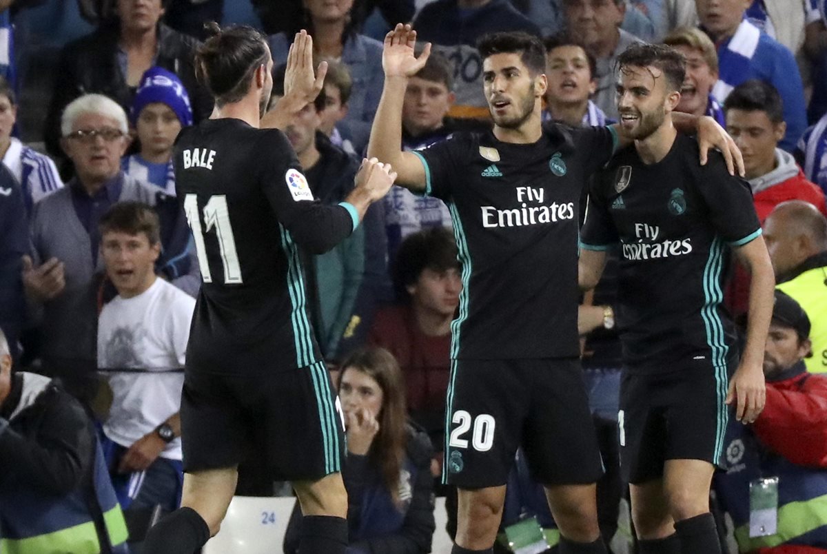 Bale, Asensio y Borja, tres los artífices de la victoria del Real Madrid este domingo. (Foto Prensa Libre: EFE)