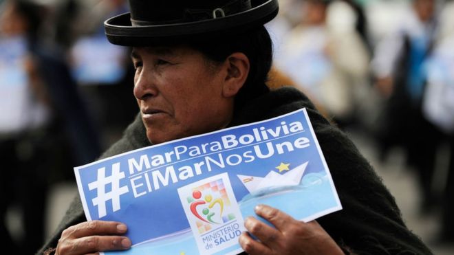 Las protestas reclamando "Mar para Bolivia" y una salida al Pacífico son frecuentes en el país andino. AFP