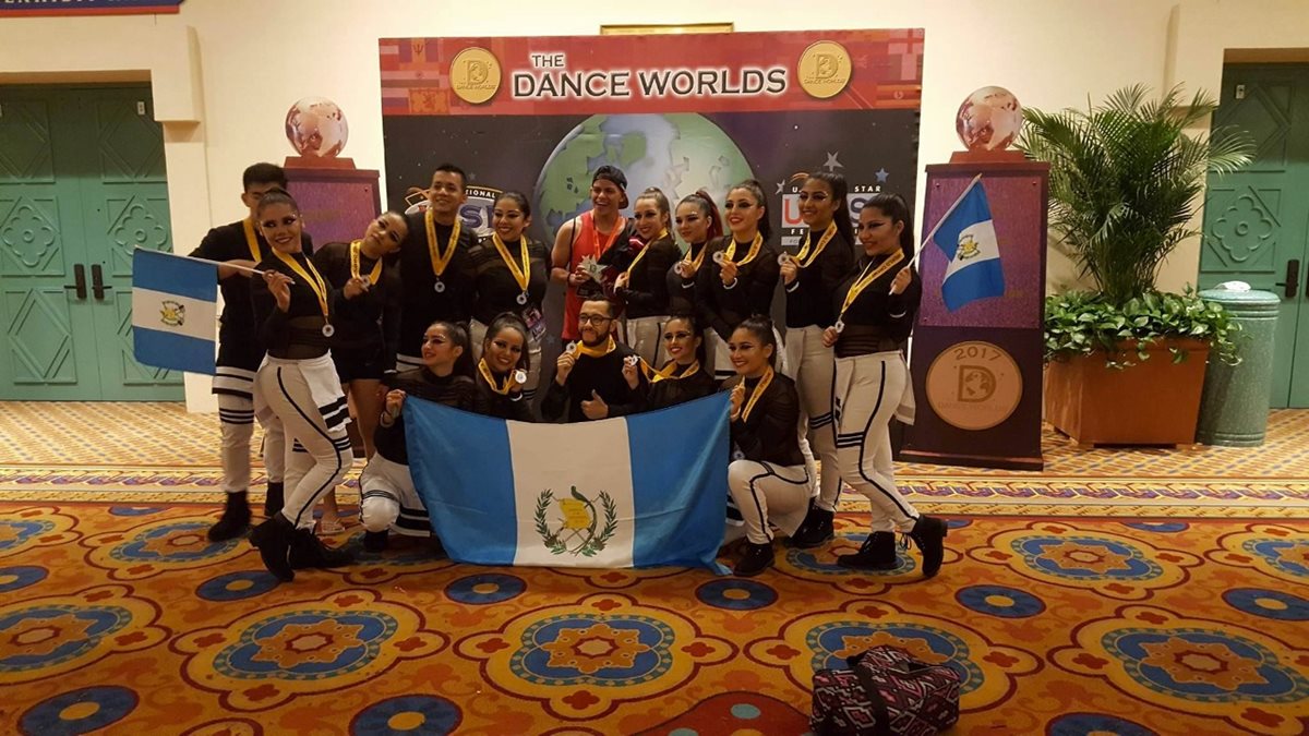 Bailarines de Upa Dance compiten en el concurso The Dance Worlds, en Florida, EE. UU. (Foto Prensa Libre, cortesía de Upa Dance)