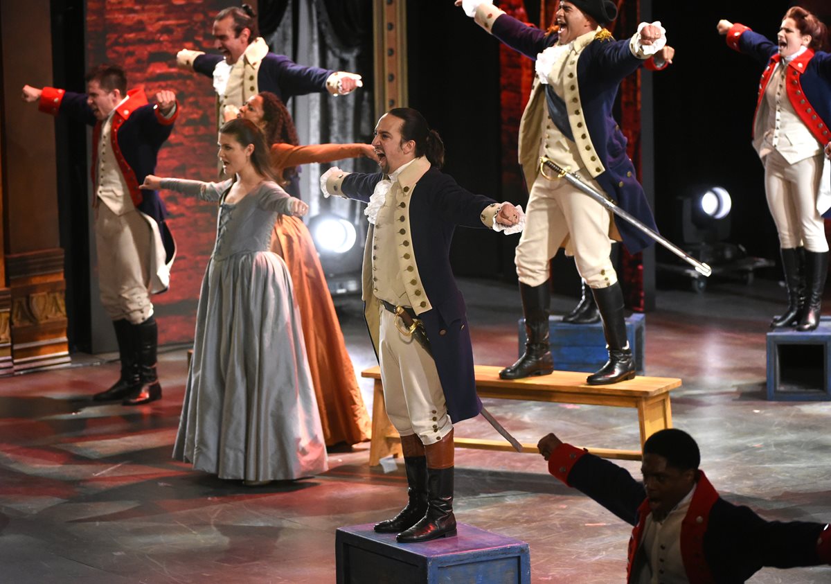 El musical Hamilton se consagró como el vencedor en la gala de los premios a lo mejor del teatro. (Foto Prensa Libre: AP)