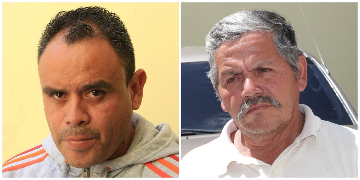 Mynor René Pérez Graves y Adán López Godoy fueron detenidos señalados de abusar a niños. (Foto Prensa Libre: PNC)