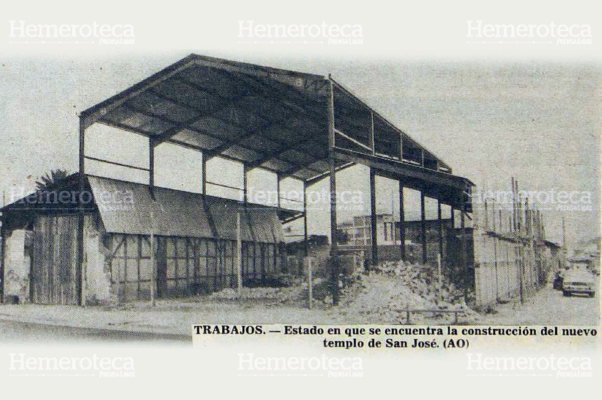 Trabajos de reconstrucción del Santuario Arquidiocesano del Señor San José. Foto: Hemeroteca PL