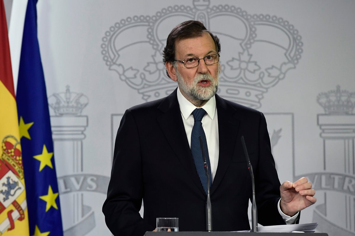 El presidente español Mariano Rajoy dice que no se realizó el referendo independentista de Cataluña.(AFP).