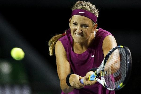 Viktoria Azarenka fue eliminada este lunes del Abierto de China. (Foto Prensa Libre: EFE)