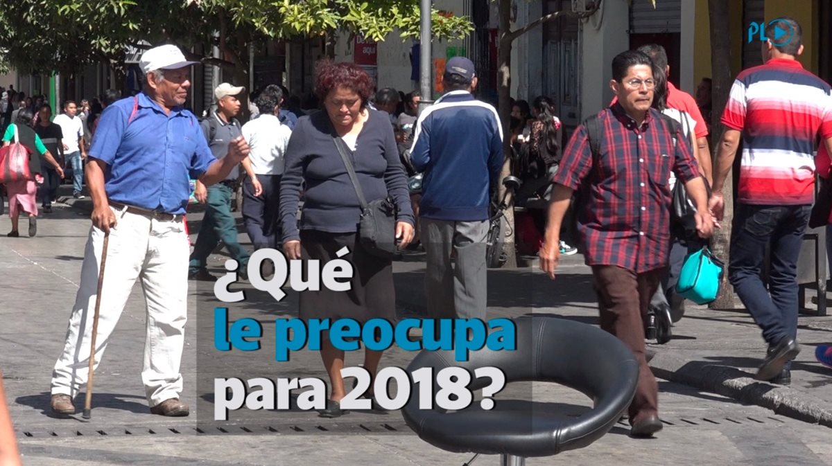 Prensa Libre, realizó un sondeo en la zona 1 sobre cuál es la mayor preocupación de los guatemaltecos para el 2018. (Foto Prensa Libre: Fernando Magzul)