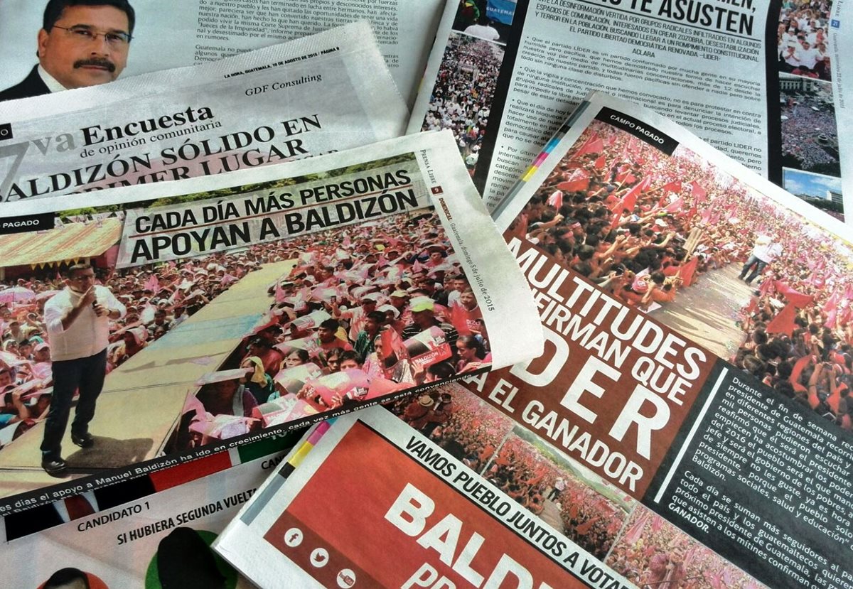 Líder sobrepasó el techo de campaña electoral que le fijó el TSE por Q Q52.4 millones. (Foto Prensa Libre: Mynro Toc)
