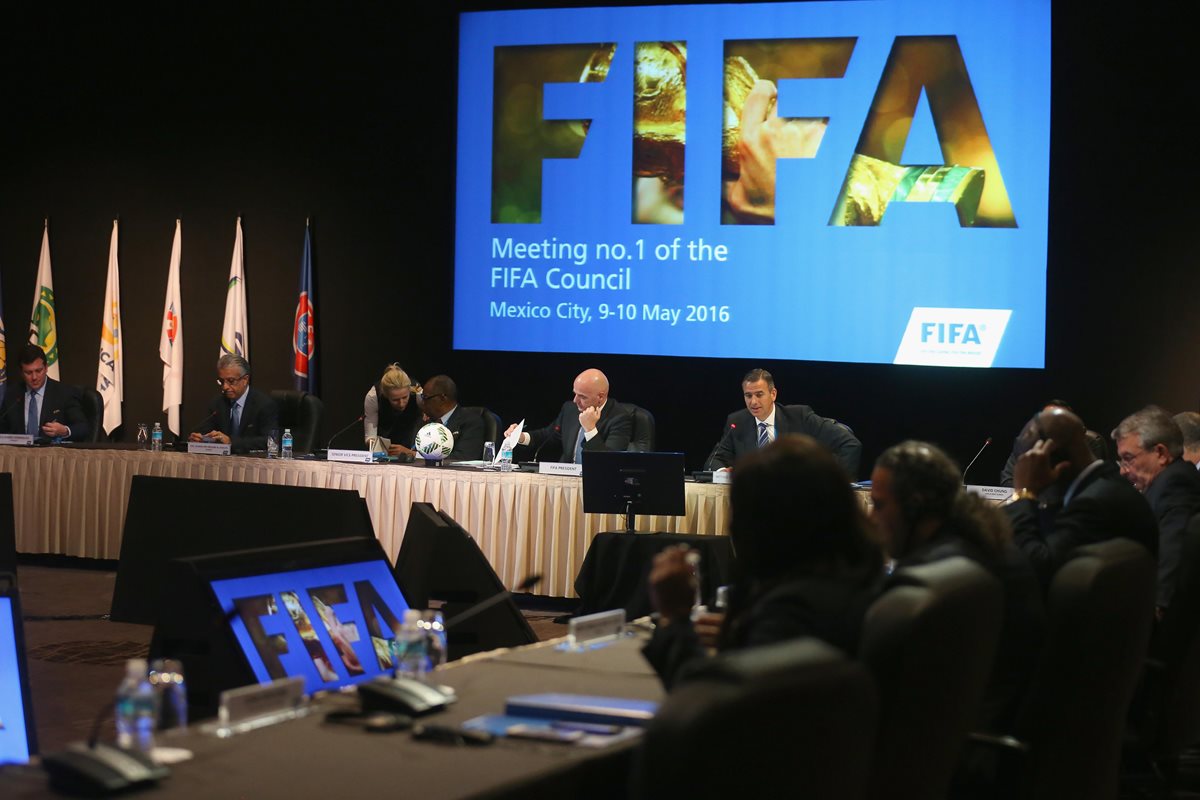 El 66 Congreso de la Fifa se desarrolla en Ciudad de México, donde se estudia el proceso de licitación de la sede de la Copa del Mundo de 2026. (Foto Prensa Libre: EFE)