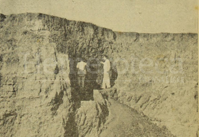 Excavaciones realizadas por el IDAEH en febrero de 1956. (Foto: Hemeroteca PL)