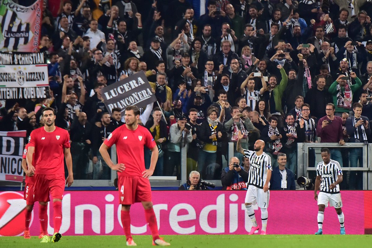 La Juventus consiguió la victoria ante un Sevilla inoperante. (Foto Prensa Libre: AFP)