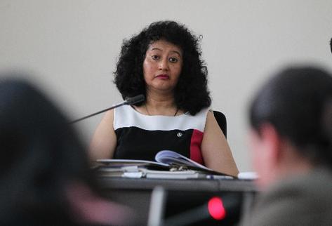 Yassmin Barrios,   presidenta del Tribunal A de Mayor Riesgo.