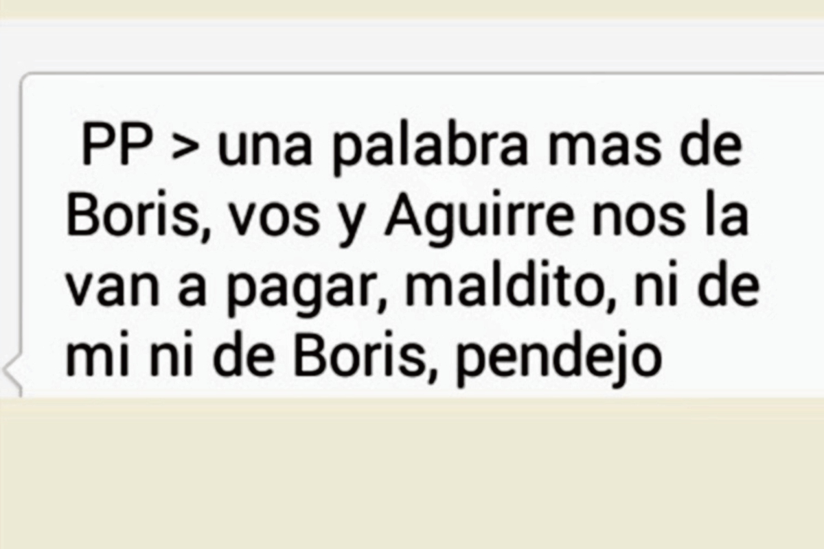 Mensaje de  texto con amenaza, recibido por el corresponsal de Prensa Libre en Chiquimula.