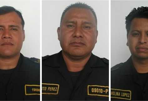 Tres agentes de la PNC y una auxiliar fiscal exigían dinero a talleres en Quetzaltenango. (Foto Prensa Libre: PNC)