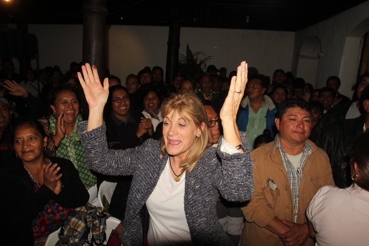 Susana Asencio fue electa alcaldesa de Antigua Guatemala. (Foto Prensa Libre: Miguel López)