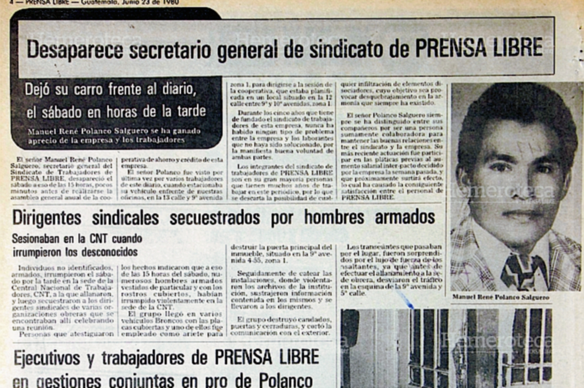 Nota del 23 de junio de 1980 informando de la desaparición de Polanco. (Foto: Hemeroteca PL)