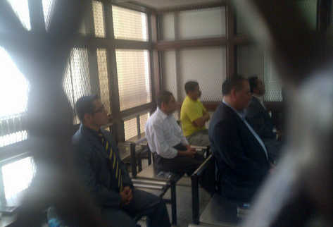 Sindicados por el caso Pavón escuchan su sentencia. (Foto Prensa Libre: Jerson Ramos)