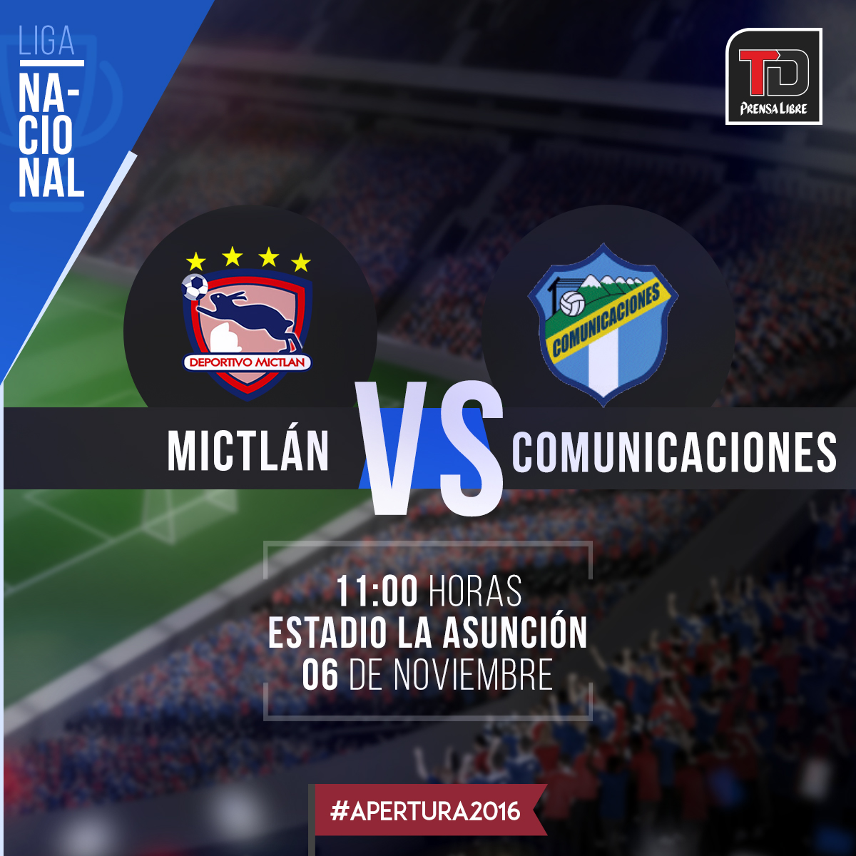 Mictlán y Comunicaciones se verán las caras a partir de las 11 horas en La Asunción. (Foto Prensa Libre: TodoDeportes)
