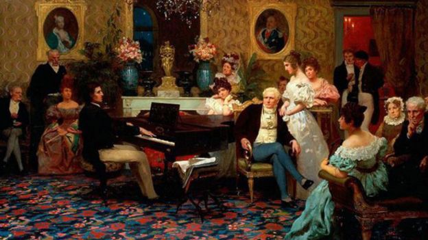 Cuadro del pintor Hendryk Siemiradzki (1887): Chopin tocando para la familia Radziwi??s. (Foto: IMAGES.FINEARTAMERICA.COM)