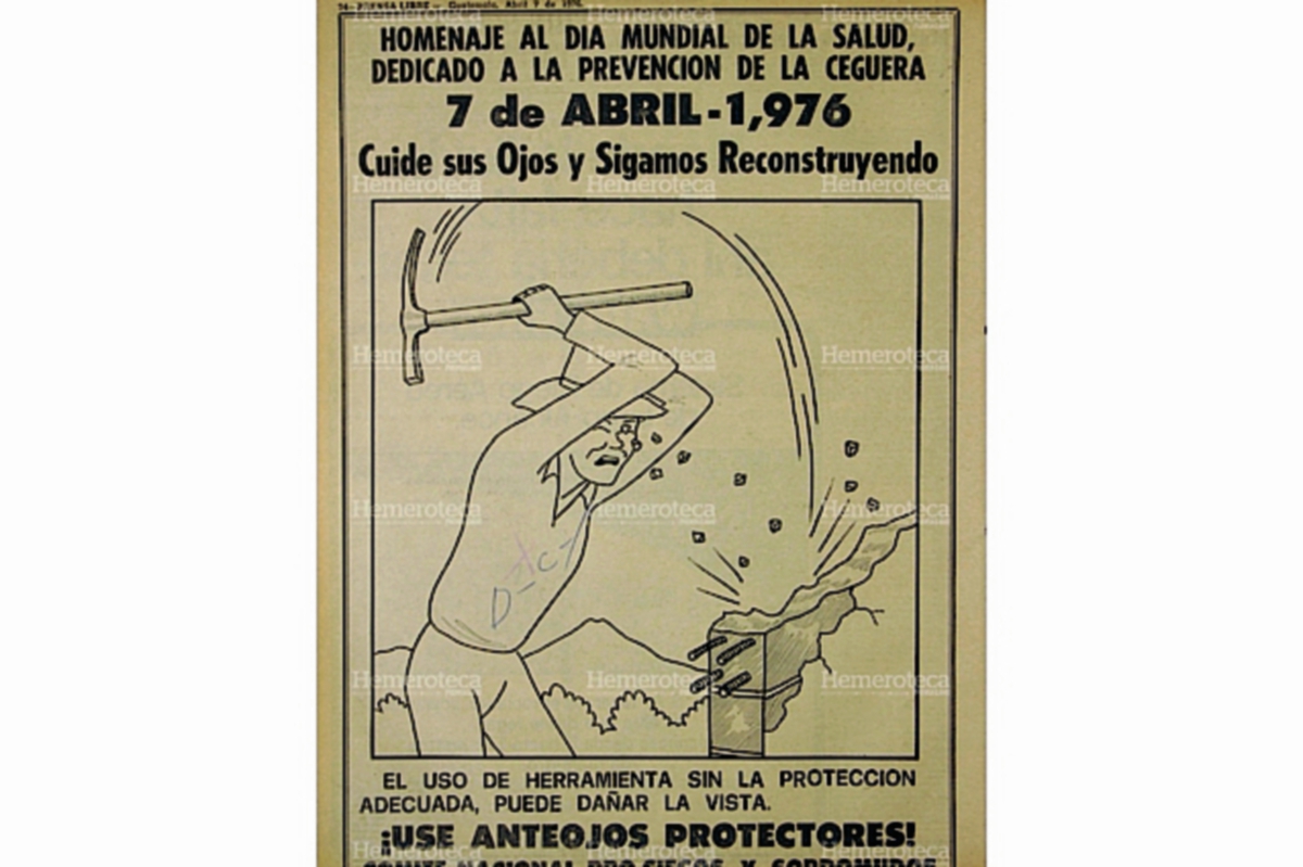 Anuncio de 1976 con motivo del día mundial de la salud. Foto: Hemeroteca PL